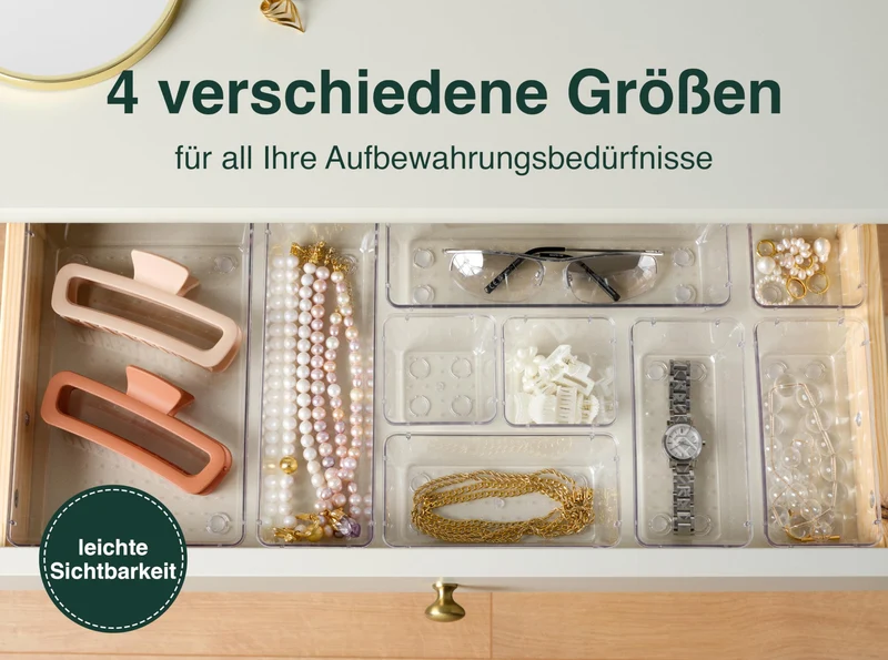 uandu Schreibtisch-Organizer · 17T x 24B x 17H cm · Durchsichtig