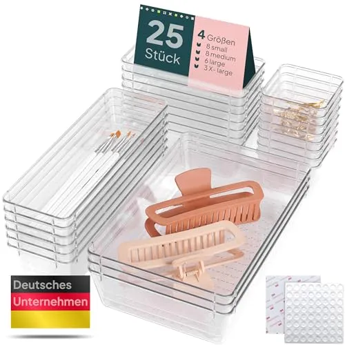 uandu Schreibtisch-Organizer · 17T x 24B x 17H cm · Durchsichtig