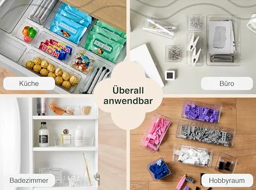 uandu Schreibtisch-Organizer · 17T x 24B x 17H cm · Durchsichtig