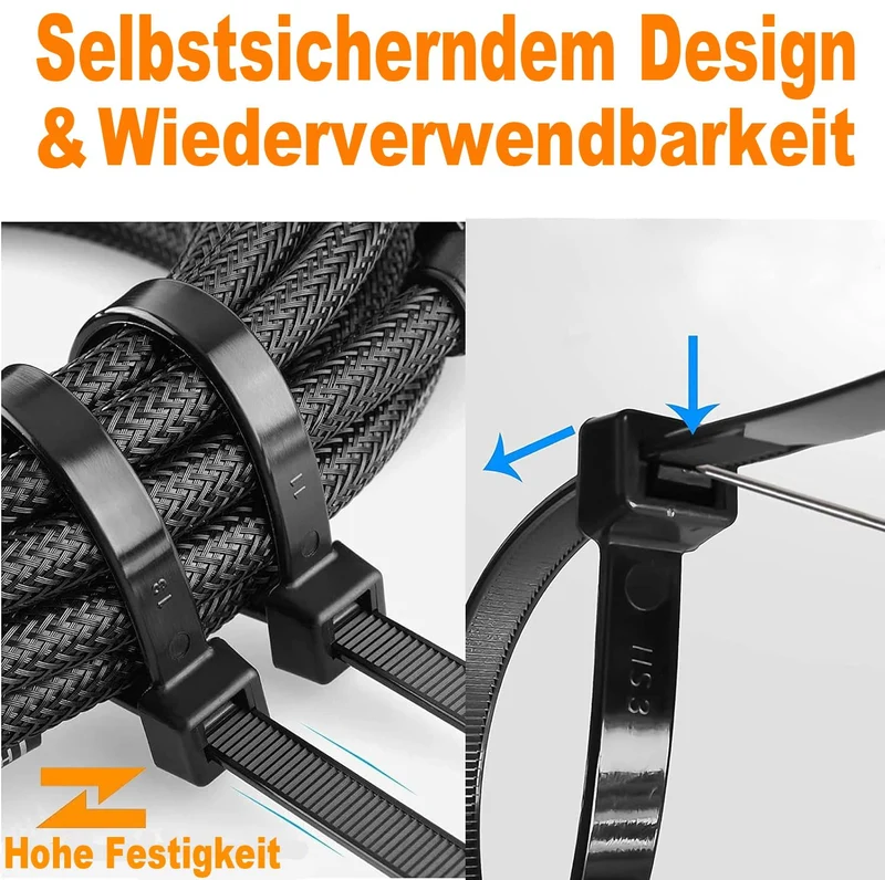 JQKX Kabelorganisation · Schwarz