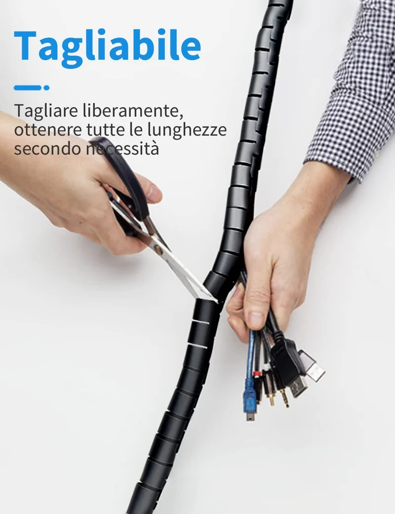 shinfly Kabelorganisation · 150L x 2,2B cm · Schwarz