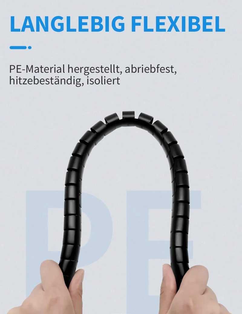 shinfly Kabelorganisation · 150L x 2,2B cm · Schwarz