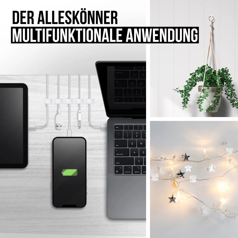 MYMIND Kabelorganisation · Transparent 50 Stück · Transparent