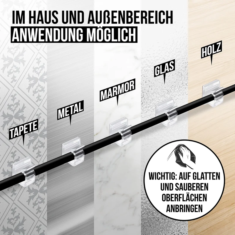 MYMIND Kabelorganisation · Transparent 50 Stück · Transparent