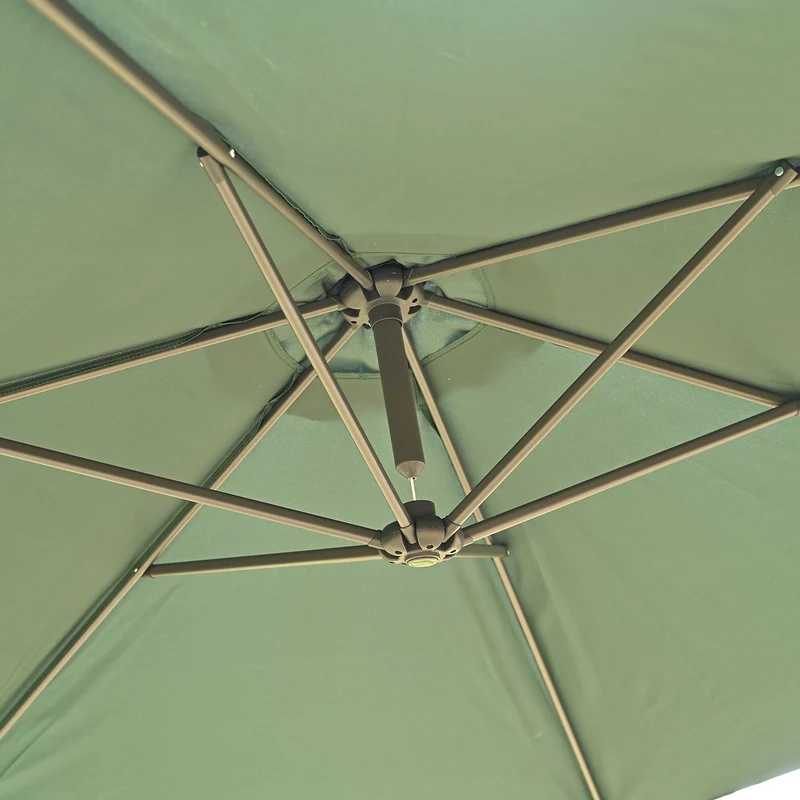 Garten Sonnenschirm, Stahlgestell, 3 m, 6 Streben, Blau