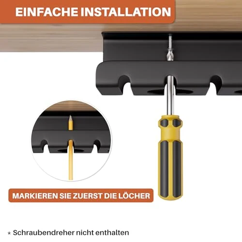 Zenacasa Kabelorganisation · 2er-Set · Schwarz
