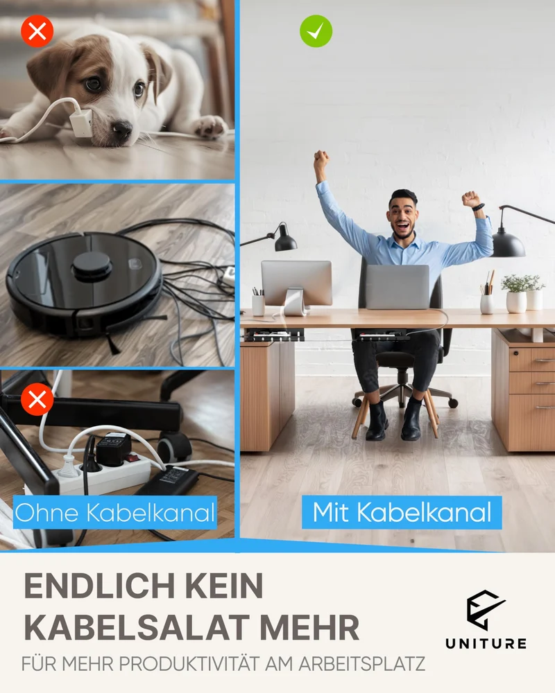 UNITURE Kabelorganisation · 2er Set - Schwarz