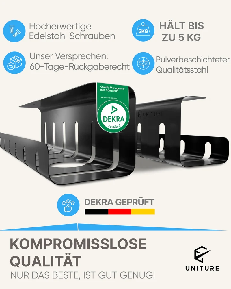 UNITURE Kabelorganisation · 2er Set - Schwarz