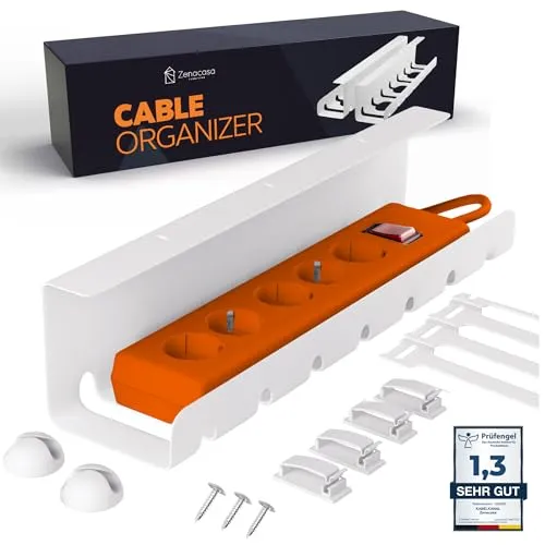 Zenacasa Kabelorganisation · 1er-Set · Weiß