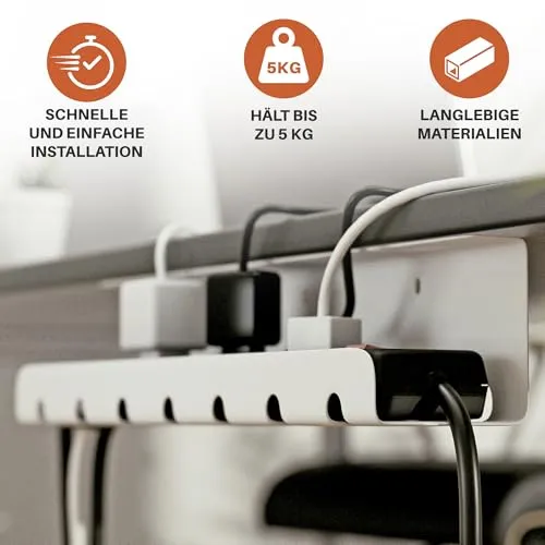 Zenacasa Kabelorganisation · 1er-Set · Weiß