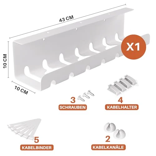 Zenacasa Kabelorganisation · 1er-Set · Weiß