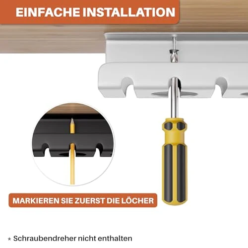 Zenacasa Kabelorganisation · 1er-Set · Weiß