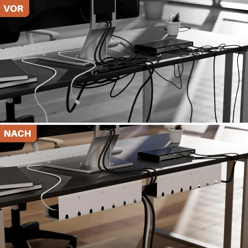 Zenacasa Kabelorganisation · 1er-Set · Weiß