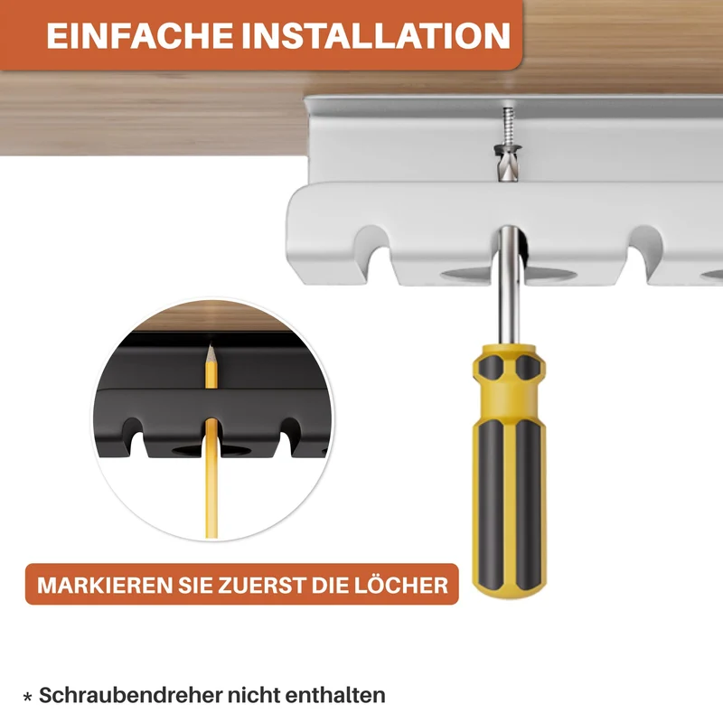 Zenacasa Kabelorganisation · 1er-Set · Weiß