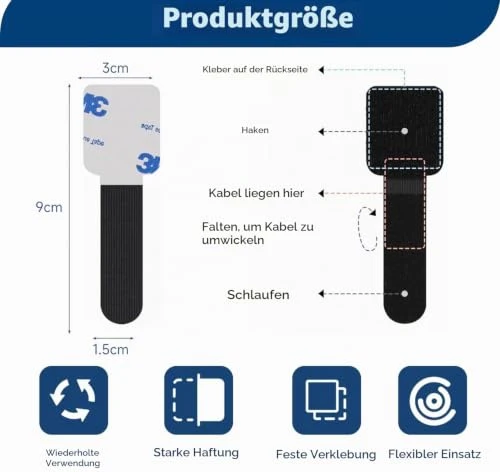 GPtzlei Kabelorganisation · Schwarz · 50
