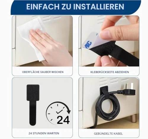 GPtzlei Kabelorganisation · Schwarz · 50