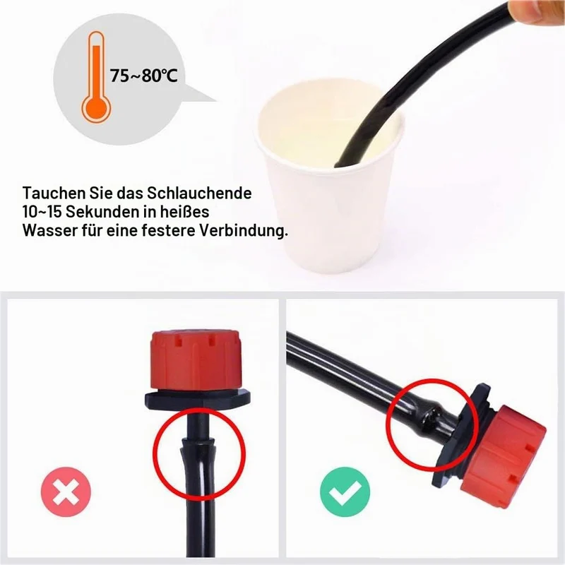 Kalolary 100Pcs Bewässerung Tropfer Sprinkler, Micro Tropfer Bewässerungs