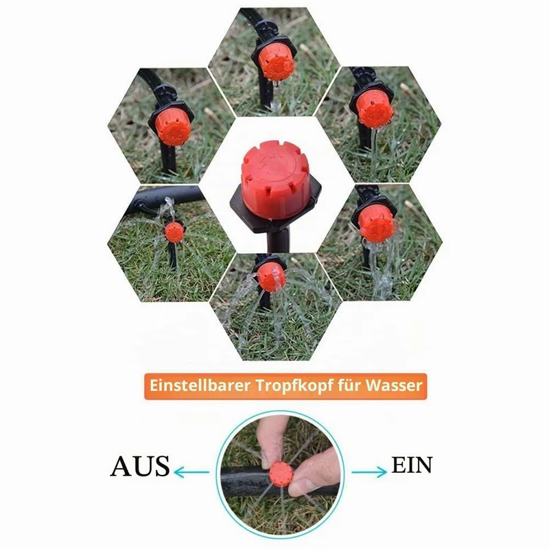 Kalolary 100Pcs Bewässerung Tropfer Sprinkler, Micro Tropfer Bewässerungs