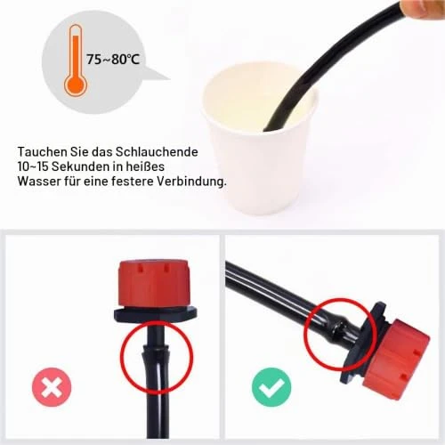 Kalolary 100Pcs Bewässerung Tropfer Sprinkler, Micro Tropfer Bewässerungs