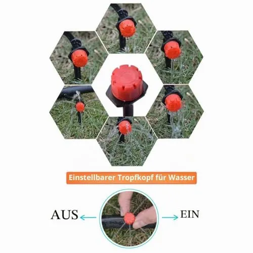 Kalolary 100Pcs Bewässerung Tropfer Sprinkler, Micro Tropfer Bewässerungs