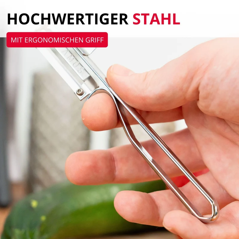 Westmark Sparschäler Famos – mit geschärftem Ausstecher, Made in Germany