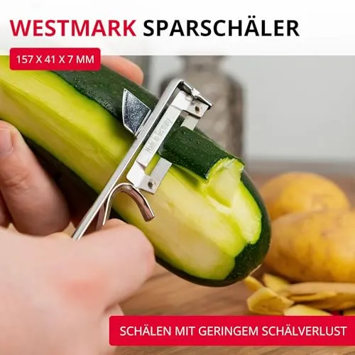 Westmark Sparschäler Famos – mit geschärftem Ausstecher, Made in Germany
