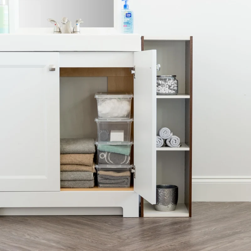 Iris Ohyama Vielseitige Aufbewahrungsboxen, 5L, 10er-Set, Transparent, Deckel leicht schließbar, Stapelbar, Für Schrank, Regale, Klassenzimmer, Organisation, Spielzeug, Kunstbedarf, Schuhe, CNL-5