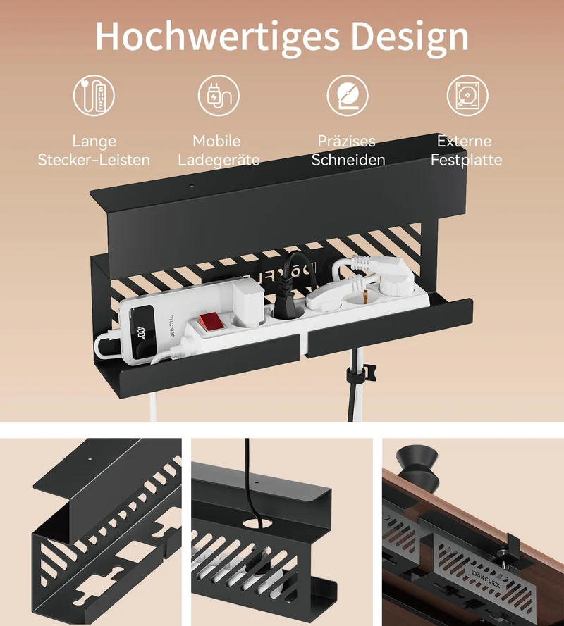 DOKFLEX Kabelorganisation · Schwarz