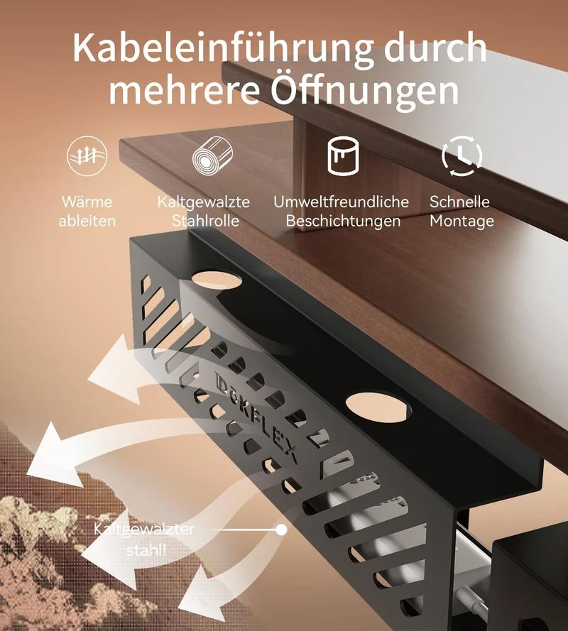 DOKFLEX Kabelorganisation · Schwarz