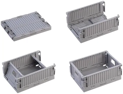 Rosenstein & Söhne Kunststoff-Klappboxen: 16er-Set Kunststoff-Aufbewahrungskisten, stapelbar, 14,5 x 10,3 x 6 cm (Faltklappboxen, Kinderboxen)