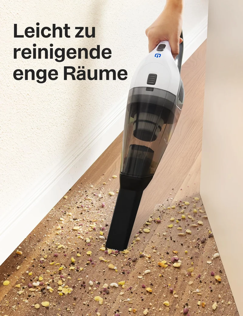 Portutif Handstaubsauger Akku, 8Kpa Saugkraft, 30Min Laufzeit, 78Db Leise,