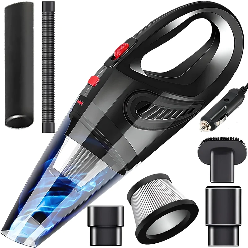 Retoo Handstaubsauger fürs Auto, 120 W, 4200 Pa, HEPA, 4,8 m Kabel