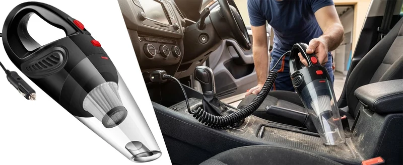 Retoo Handstaubsauger fürs Auto, 120 W, 4200 Pa, HEPA, 4,8 m Kabel