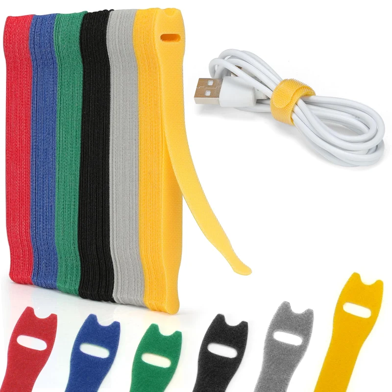 Zivacate 120 Stück Wiederverschließbare Kabelbinder aus Nylon