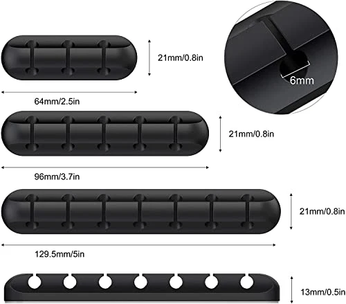 SOULWIT® Kabelhalter Kabelclips, [3 Stück] kabelmanagement Selbstklebend Kabel Organizer Vielzwecke Kabelführung Set für Schreibtisch Computer PC, USB Ladekabel, ZuhauseBüro