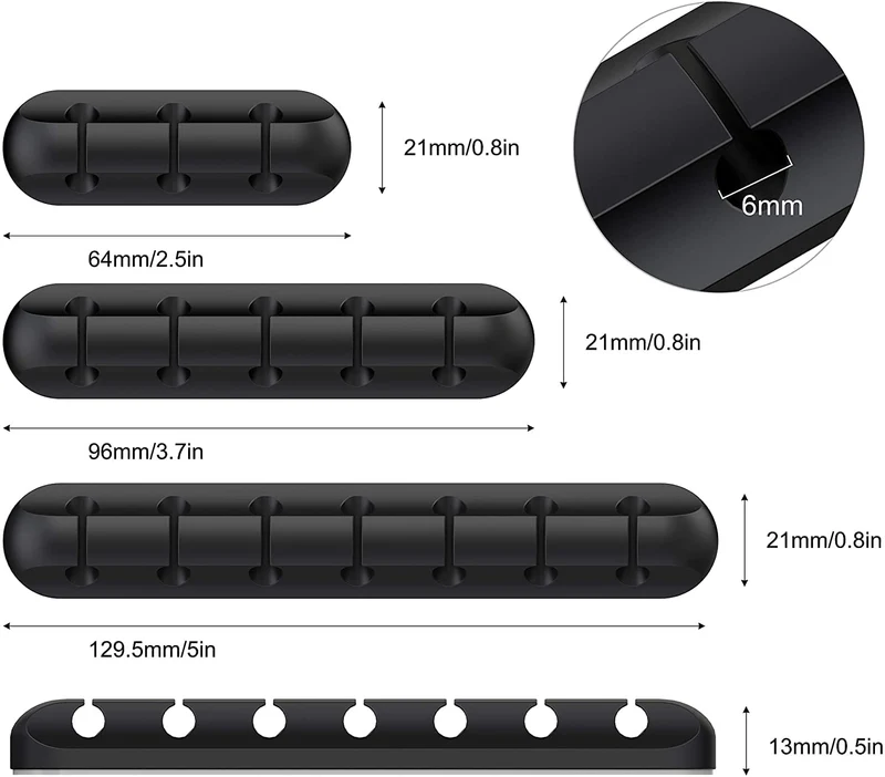 SOULWIT® Kabelhalter Kabelclips, [3 Stück] kabelmanagement Selbstklebend Kabel Organizer Vielzwecke Kabelführung Set für Schreibtisch Computer PC, USB Ladekabel, ZuhauseBüro