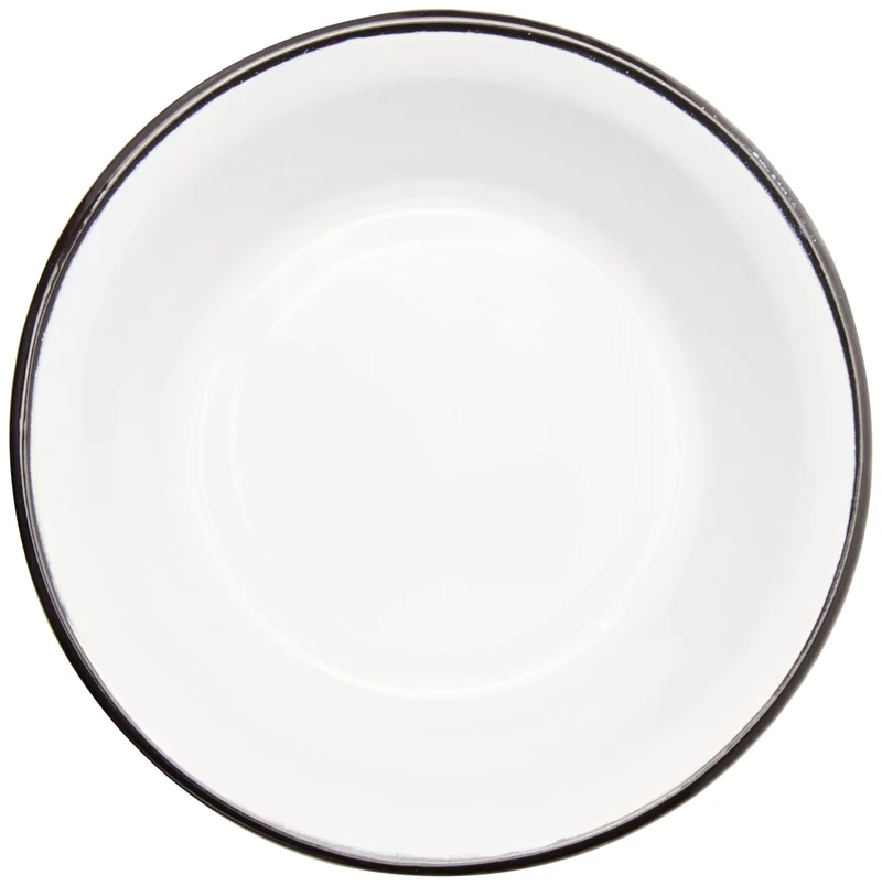 Krüger Schüssel Weiss, 24 cm, Weiß-schwarz