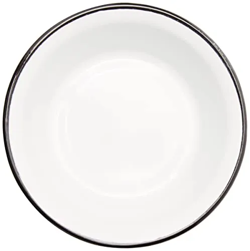 Krüger Schüssel Weiss, 24 cm, Weiß-schwarz