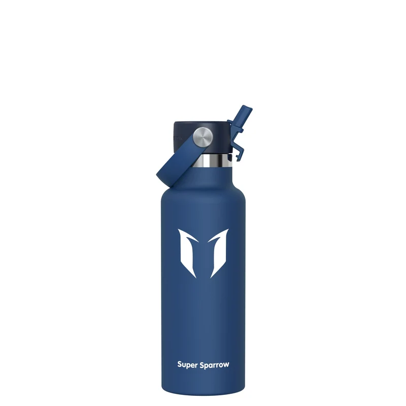 Sparrow Trinkflasche Edelstahl 500ml/750ml/1L/1.2L Thermosflasche Strohhalm
