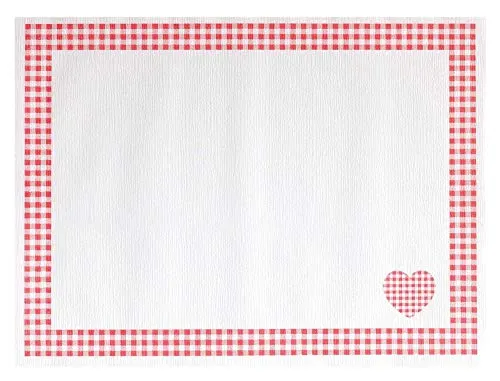 Tischsets 30x40 cm – 100 Stück – Landhaus Stil Rot – Einweg Platzsets aus Papier – Deko Tischunterlagen für Gastronomie, Hochzeit, Feier & Alltag