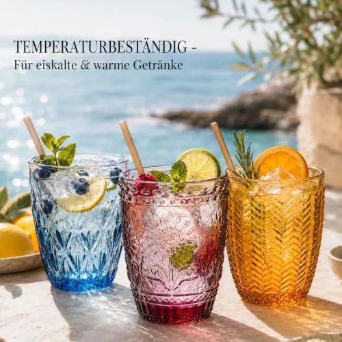 Sänger Porto Gläser Set 6-tlg für 6 Personen, Trinkgläser aus Glas 310 ml