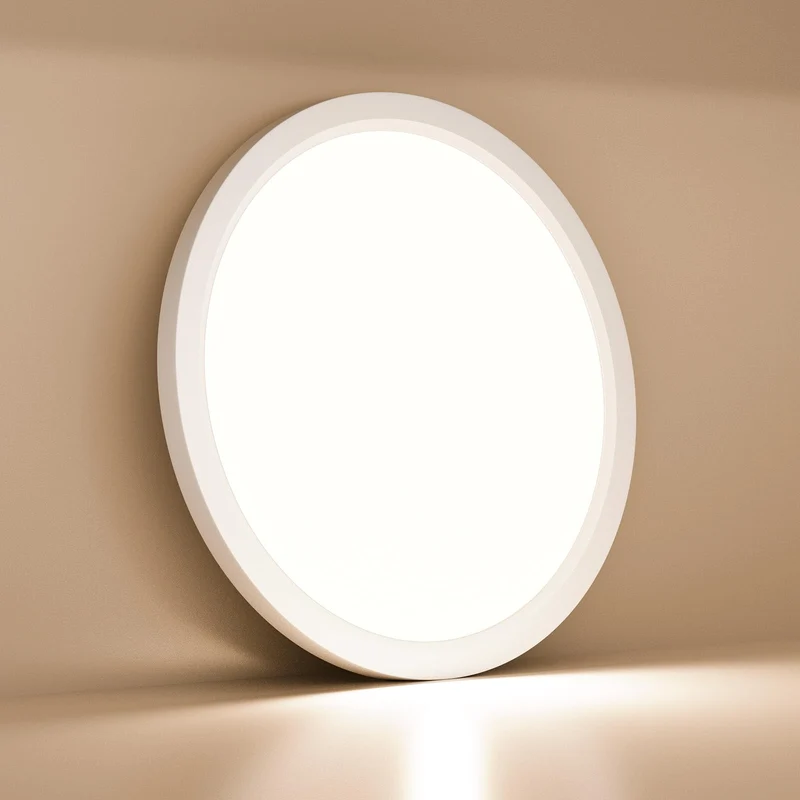 LQWELL LED Deckenleuchte IP44 Badlampe Rund Flach 18W 4000K 1980lm 22cm