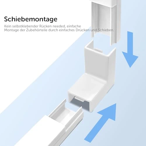 shinfly Kabelorganisation · 40L x 1,5B cm · Weiß