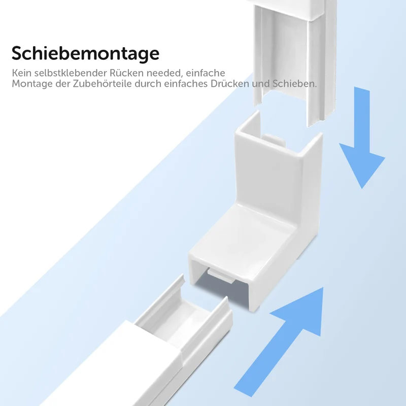 shinfly Kabelorganisation · 40L x 1,5B cm · Weiß