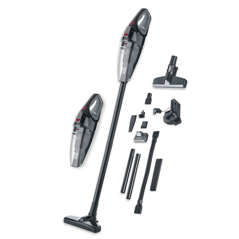 SEVERIN Akku Handstaubsauger kabellos, 18,5 V, 50 Min Laufzeit, Nass- und Trockensauger mit LED-Akku, rotierender Turbobürste und Tragetasche, für Auto, Camping und Tierhaare, HV 7147