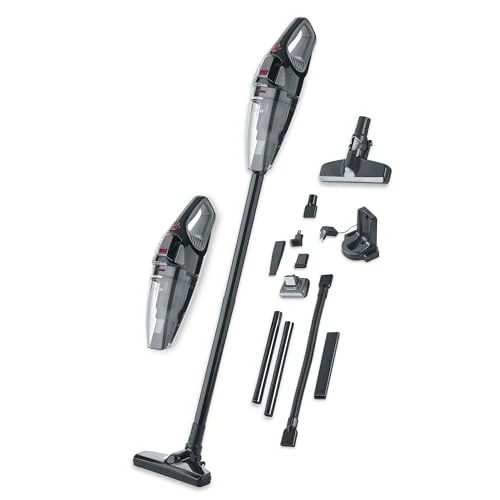 SEVERIN Akku Handstaubsauger kabellos, 18,5 V, 50 Min Laufzeit, Nass- und Trockensauger mit LED-Akku, rotierender Turbobürste und Tragetasche, für Auto, Camping und Tierhaare, HV 7147