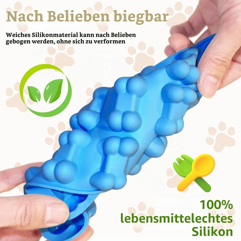 6 Stück Backmatte Hundekekse, Hundeleckerli Silikonform, BPA-Frei