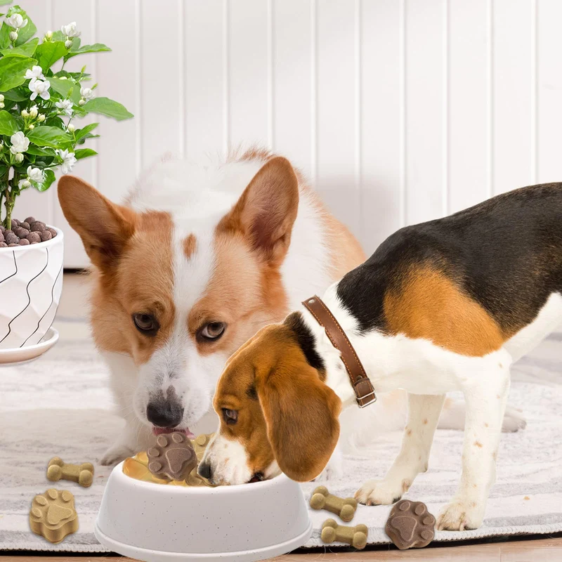 6 Stück Backmatte Hundekekse, Hundeleckerli Silikonform, BPA-Frei