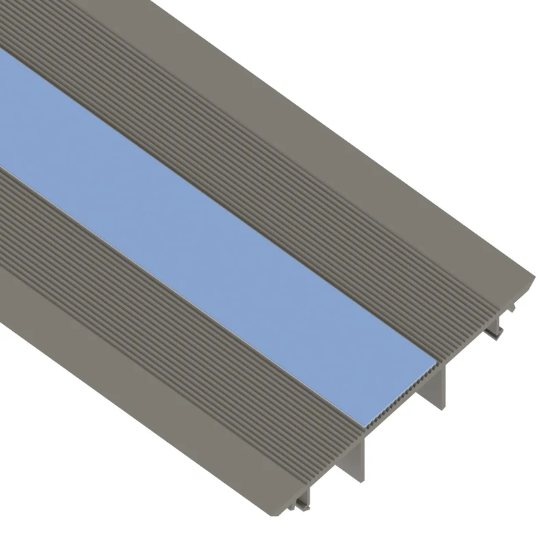 Habengut CC10020 Fußboden-Kabelführung aus PVC Grau, halbrunde Kabelbrücke für bis zu 3,Kabel / Breite Breite 7,5 cm, Länge 1 m