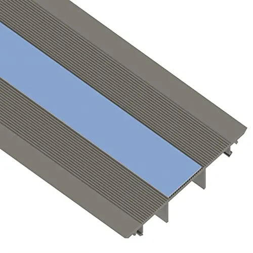 Habengut CC10020 Fußboden-Kabelführung aus PVC Grau, halbrunde Kabelbrücke für bis zu 3,Kabel / Breite Breite 7,5 cm, Länge 1 m